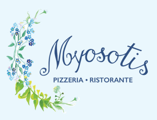 Design grafico dei post sui social per Pizzeria Myosotis