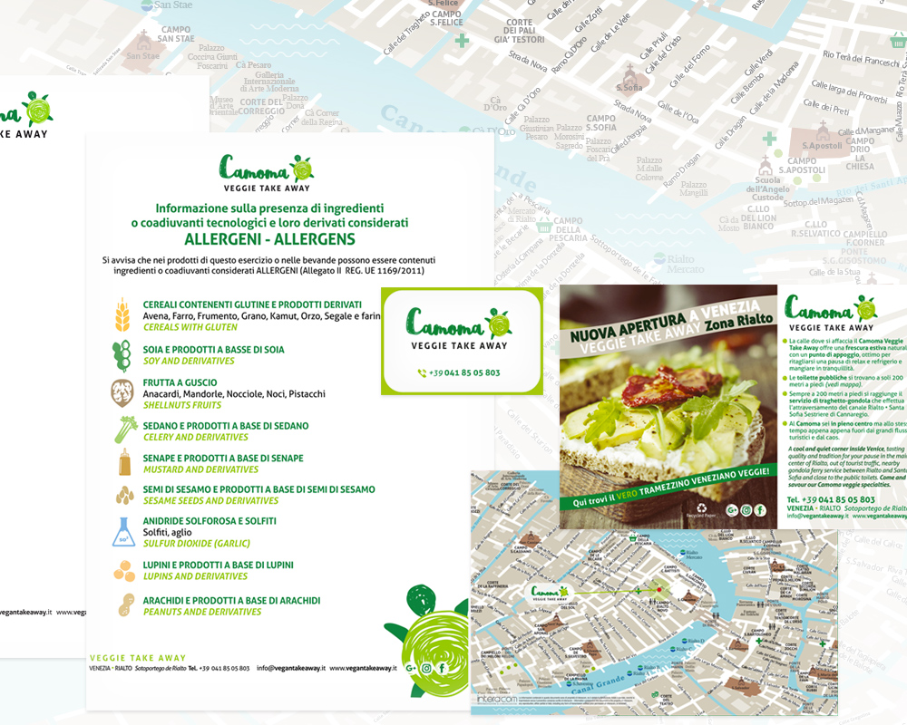 Logo e immagine coordinata per Camoma Veggie Take Away