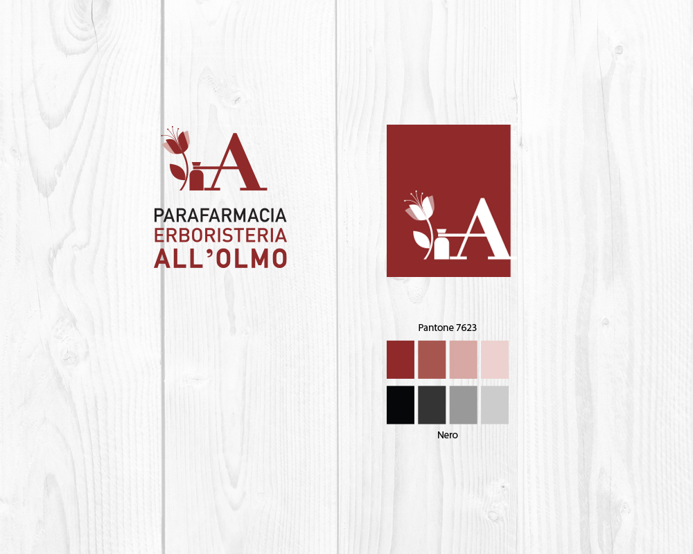 Logo e immagine coordinata per Parafarmacia all'Olmo