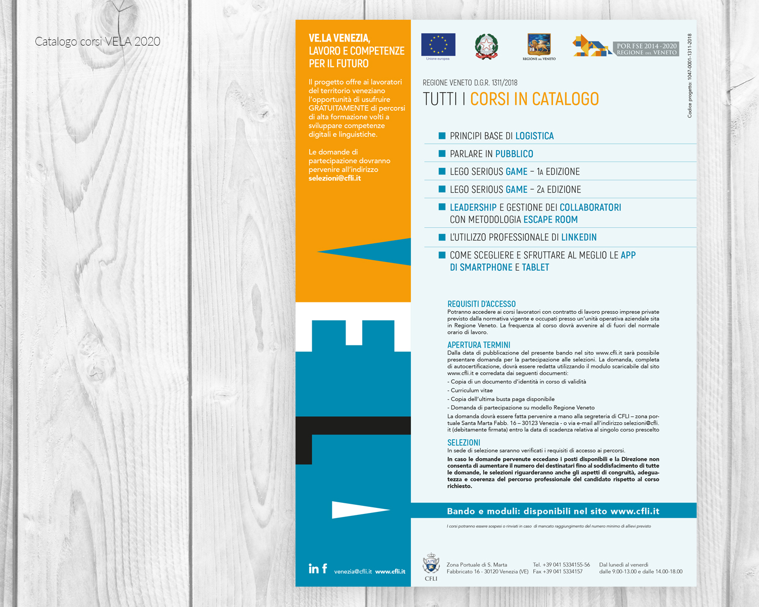 Graphic design corsi VELA di CFLI 2020