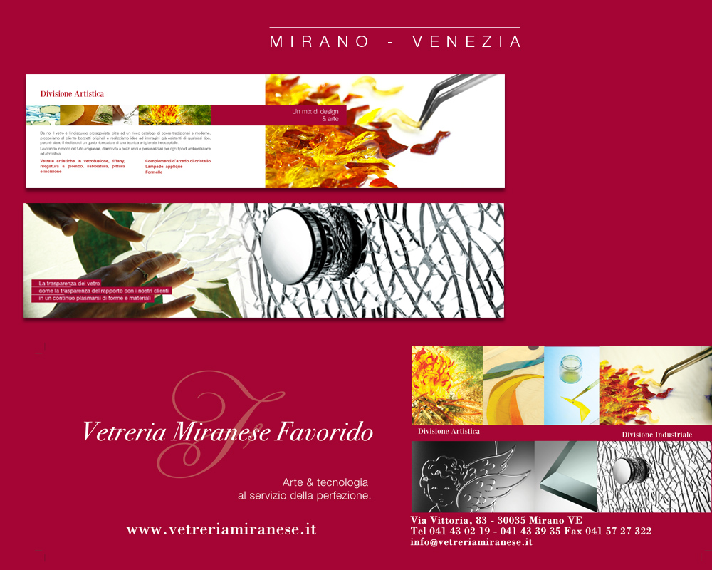 Logo e immagine coordinata per la Vetreria Miranese Favorido