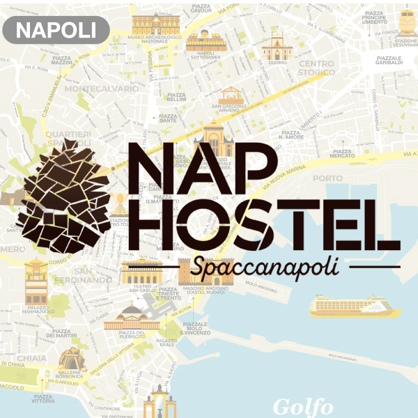 Mappa di Napoli, Costiera Amalfitana, Nap Hostel Spaccanapoli
